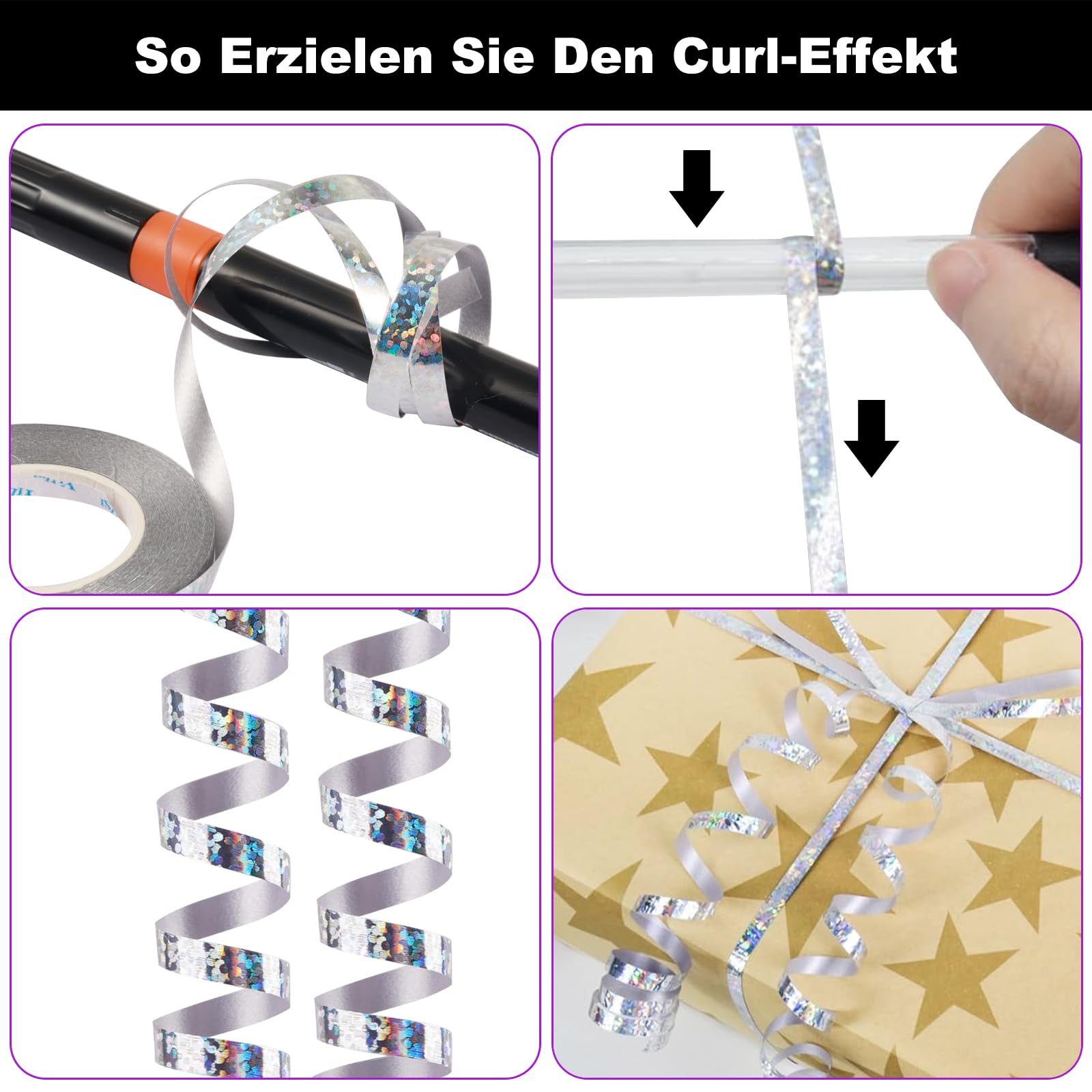 Naler Colorati Nastri per Pacchi di Regalo 5MM Nastri per Palloncini