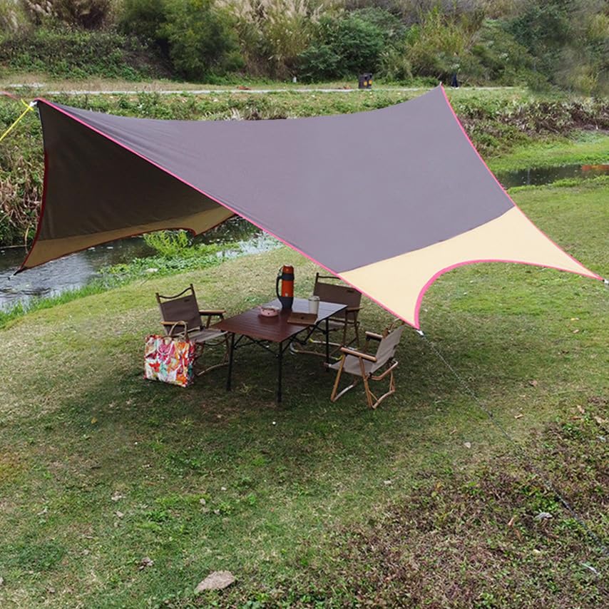 HipierFx 5.5x4.5 m Large Camping Tarp Outdoor 8 Person Camp Beach