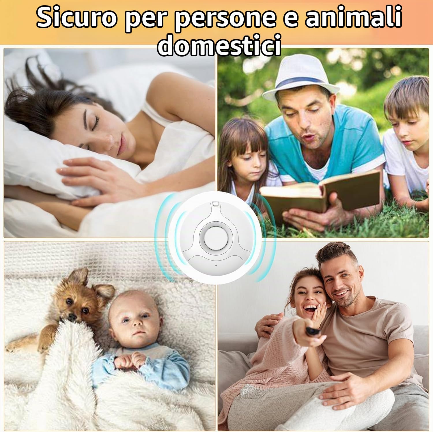 Repellente a ultrasuoni per zecche e pulci, protezione ricaricabile e portatile, utilizza la tecnologia ad alta frequenza per tenere lontane zecche e pulci, sicuro per persone e animali domestici