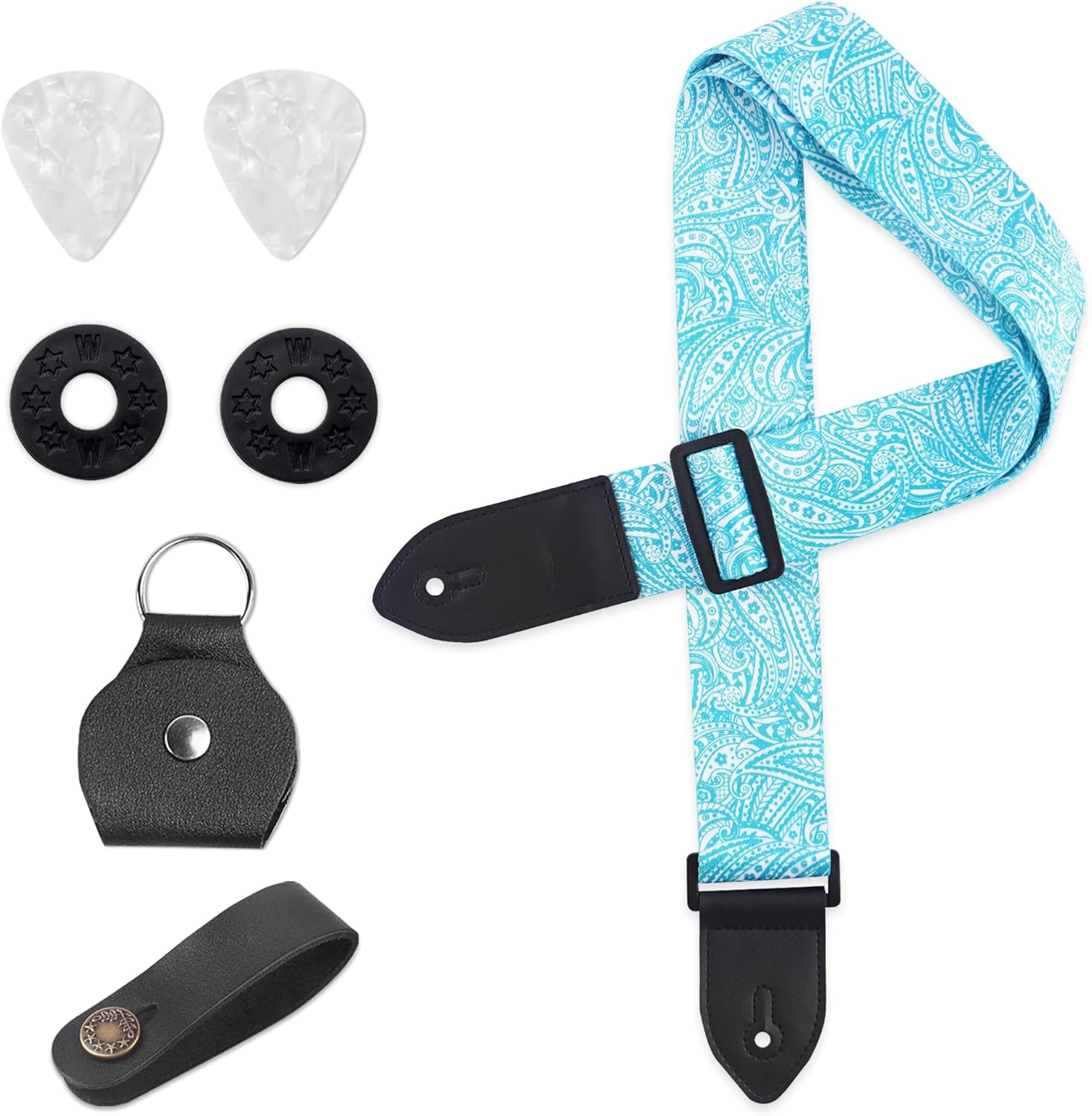 Czzmy Sangle De Guitare Réglable Comprenant 2 Verrous De