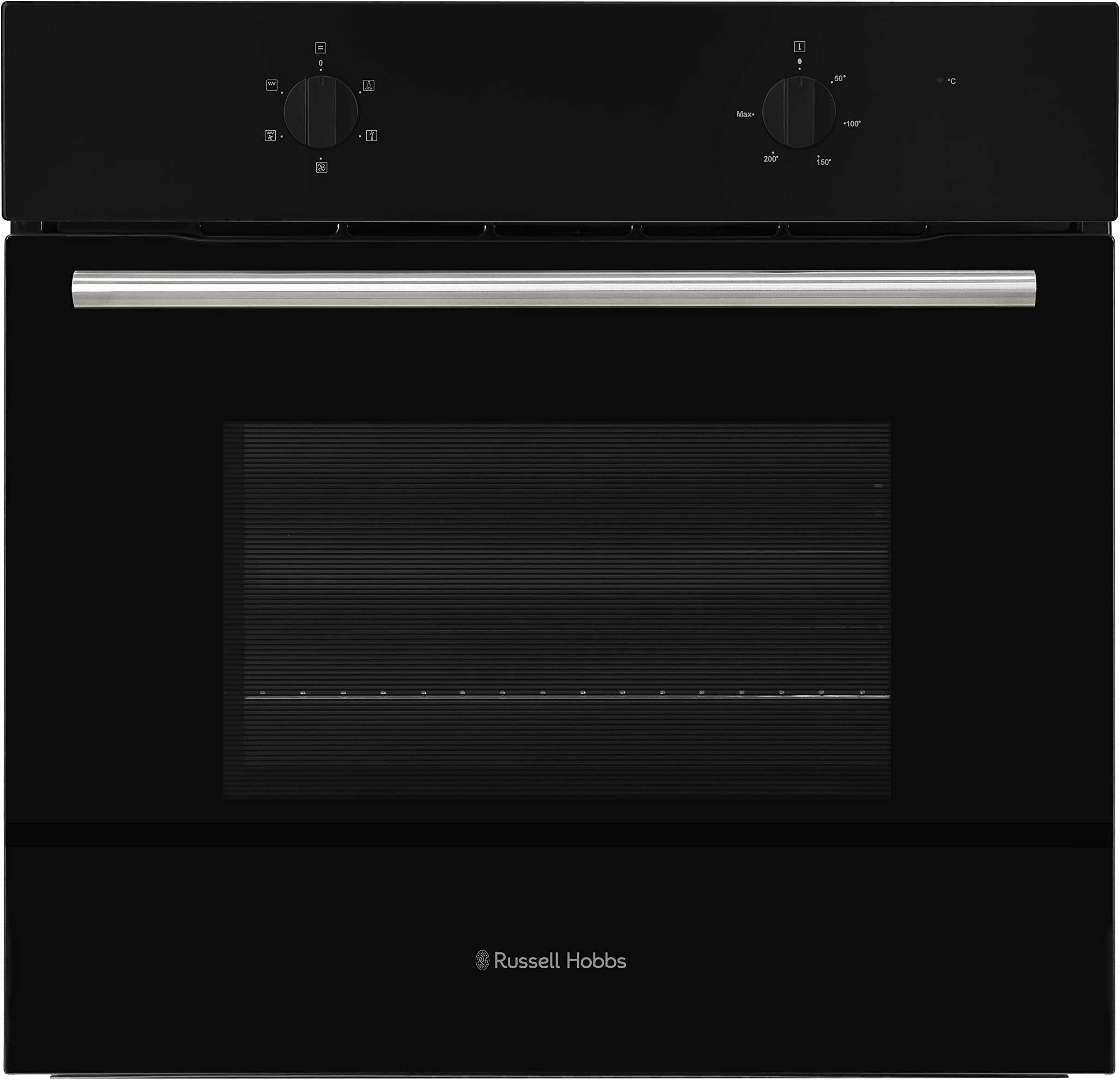 Russell Hobbs 65L, 60cm Wide, Single Electric Fan Oven in Black, RHFEO6502B [Energy Class A]