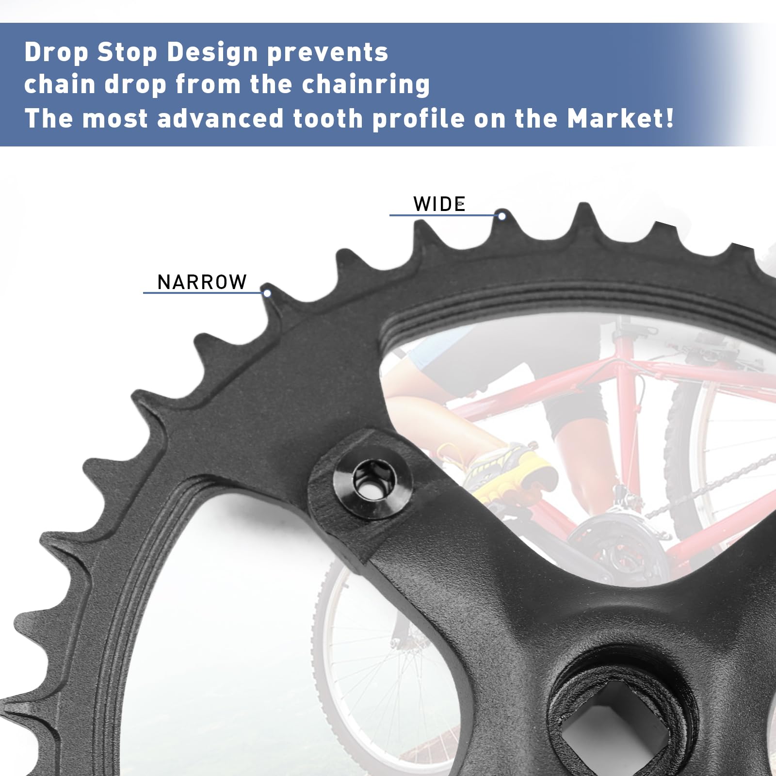 MEGHNA Pédalier de vélo 170 mm 42T universel pour vélo simple vitesse et vélo 6/7/8/9/10/11 vitesses, VTT, BMX, vélo de route