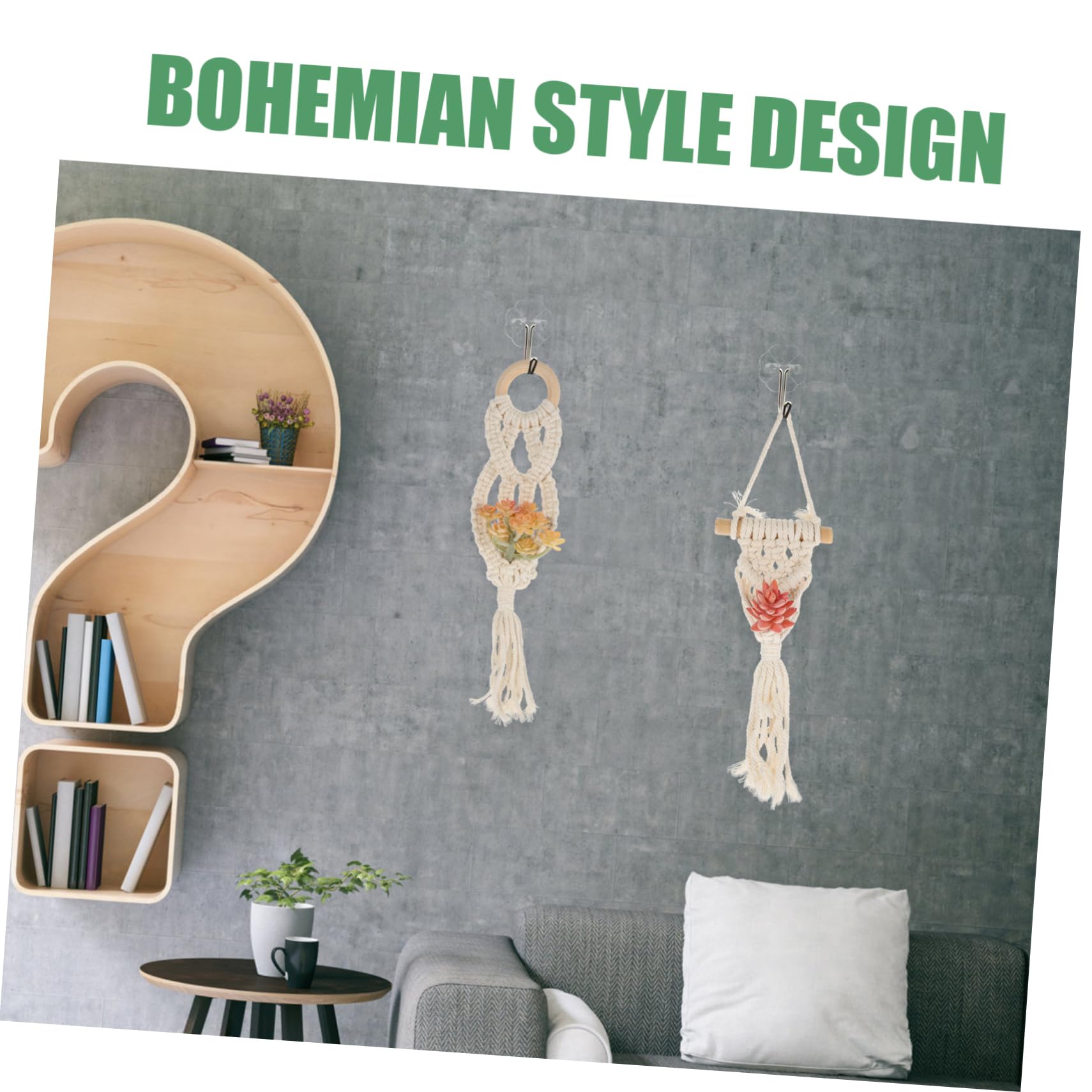Mipcase 6pezzi Macrame Plant Hanger Appendini Per Vasi Sospesi Per Decorazione Ed Design Per e