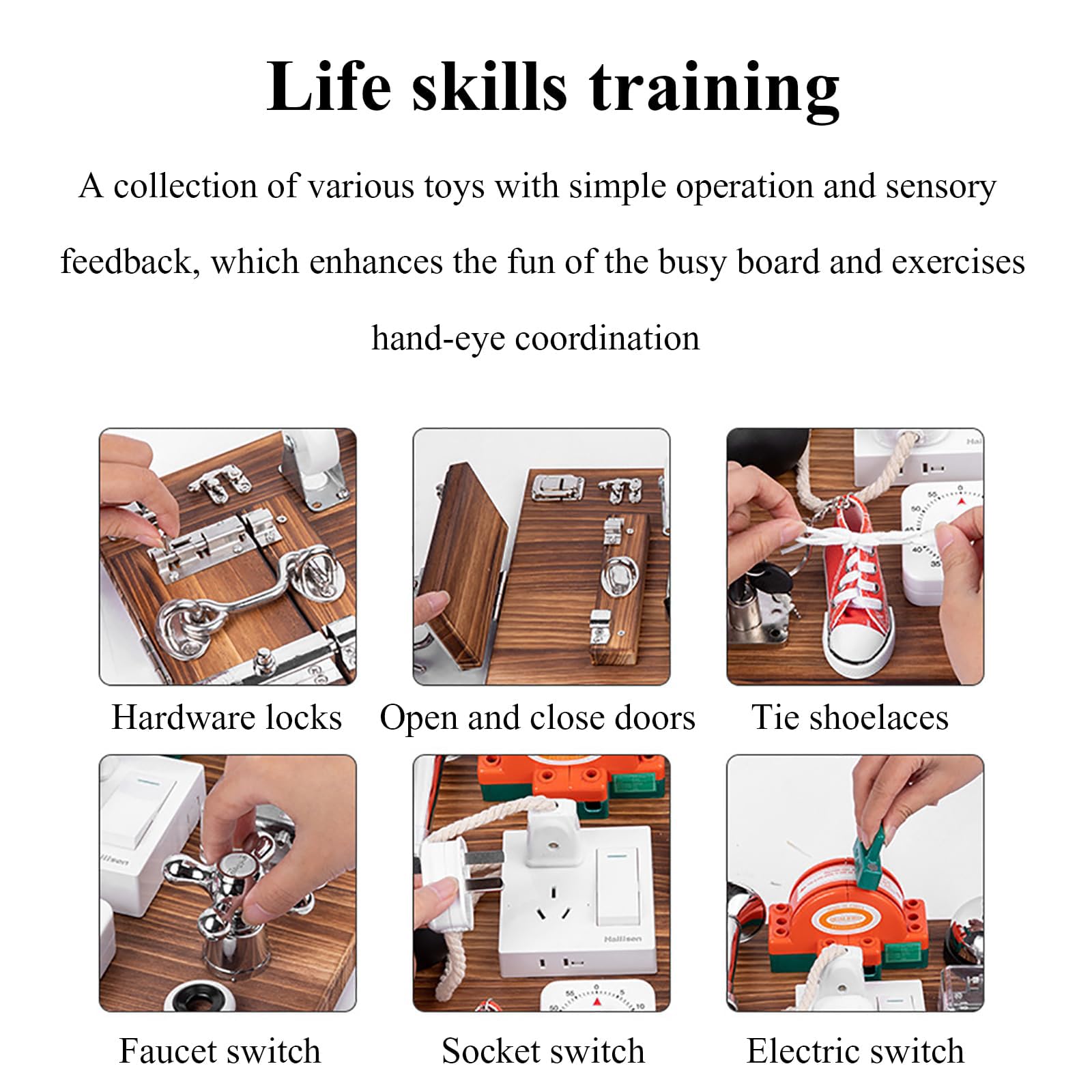 Tavola sensoriale per attività, Pannello di manipolazione Manuale per sviluppare la concentrazione, Gioco educativo stimolante per Il Tempo Libero e l'apprendimento