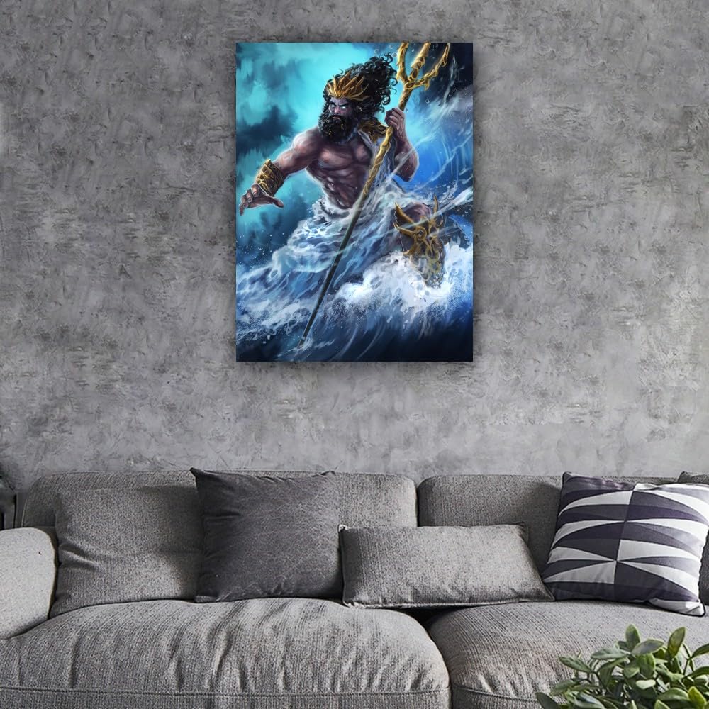 Amazon.com: Binyeen Greek Mythology for Kids Poseidon Poster