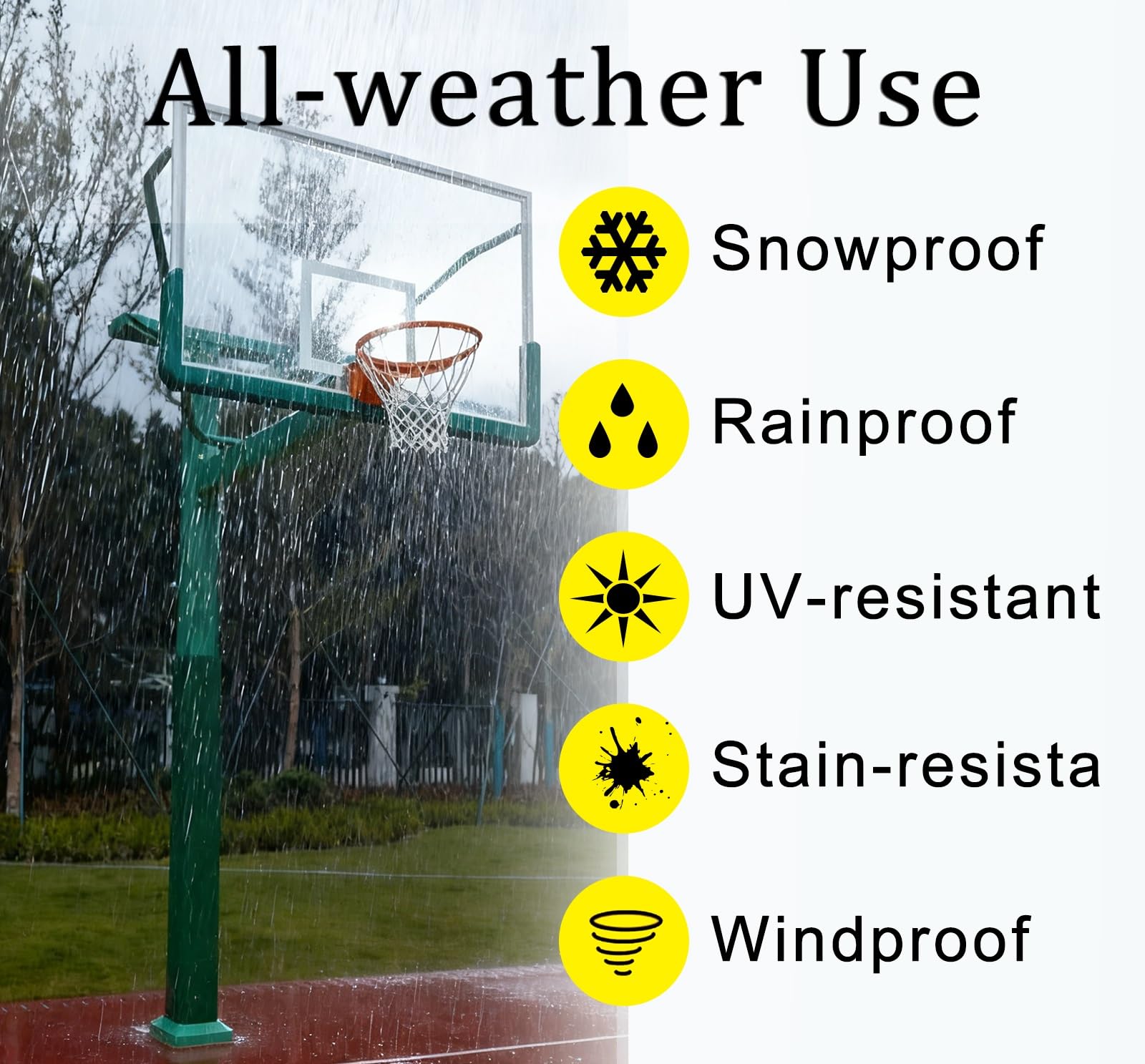 Acolchado para bastón de baloncesto al aire libre, envoltura protectora para postes cuadrados de 4 a 10 pulgadas, amortiguación para seguridad, perfecto para equipos deportivos y protección de