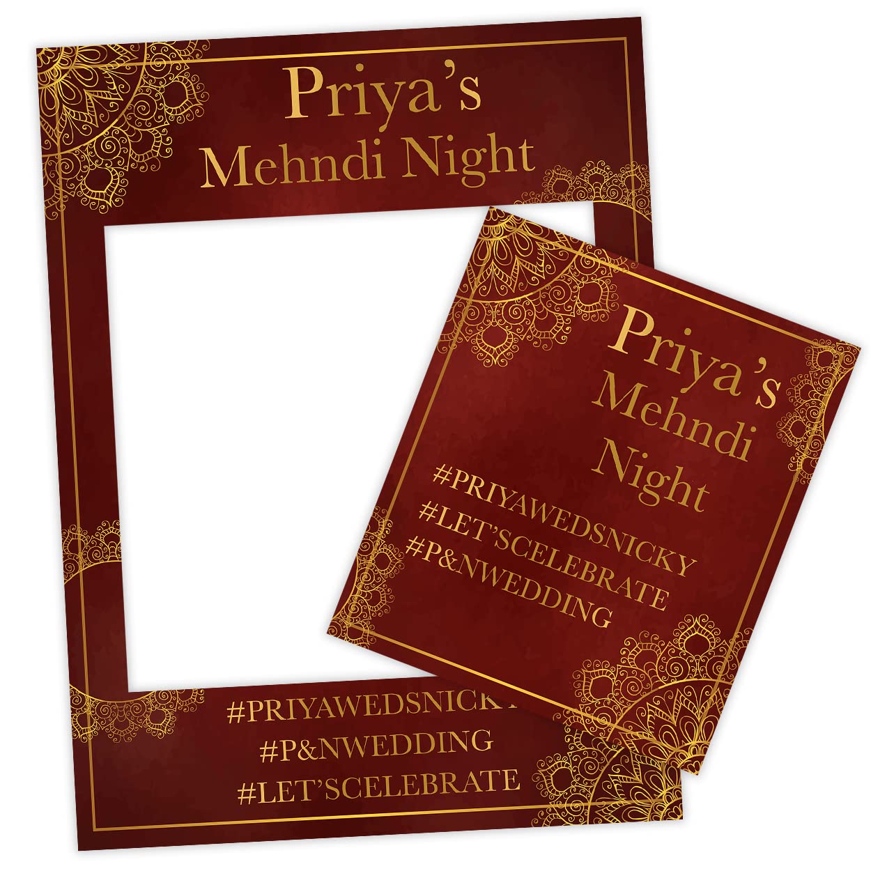 Paper Themes Sfas0093 Asian Selfie Frames For Weddings And Mehndi Night (Sfas0093)