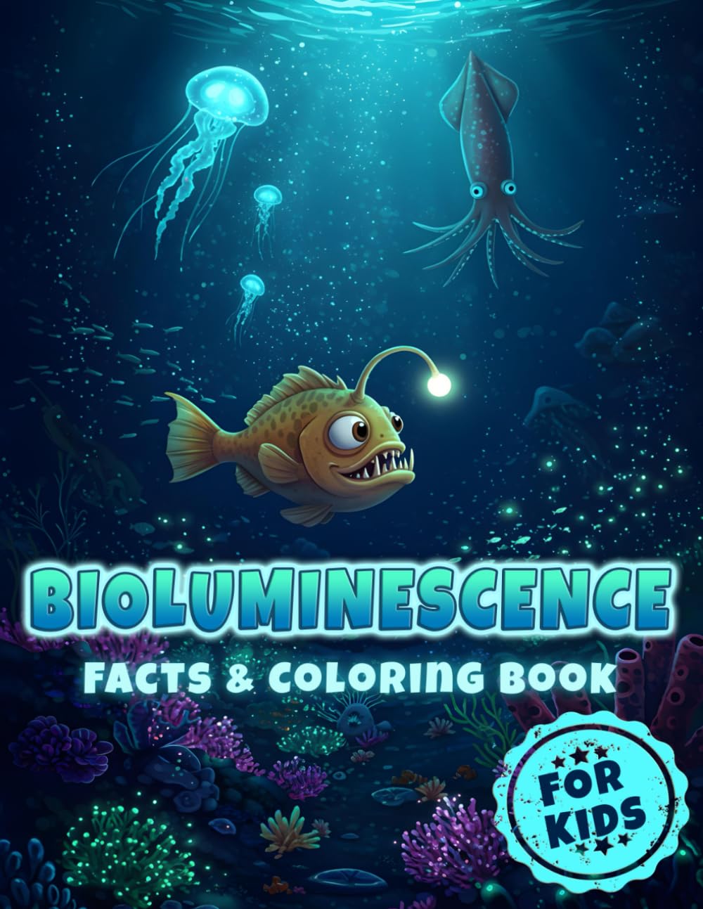 Bioluminescence Facts & Coloring Book for Kids: How Living Things Create Their Glow, from Fungi, Fireflies to Anglerfish (Science Coloring & Facts Books for Kids)
