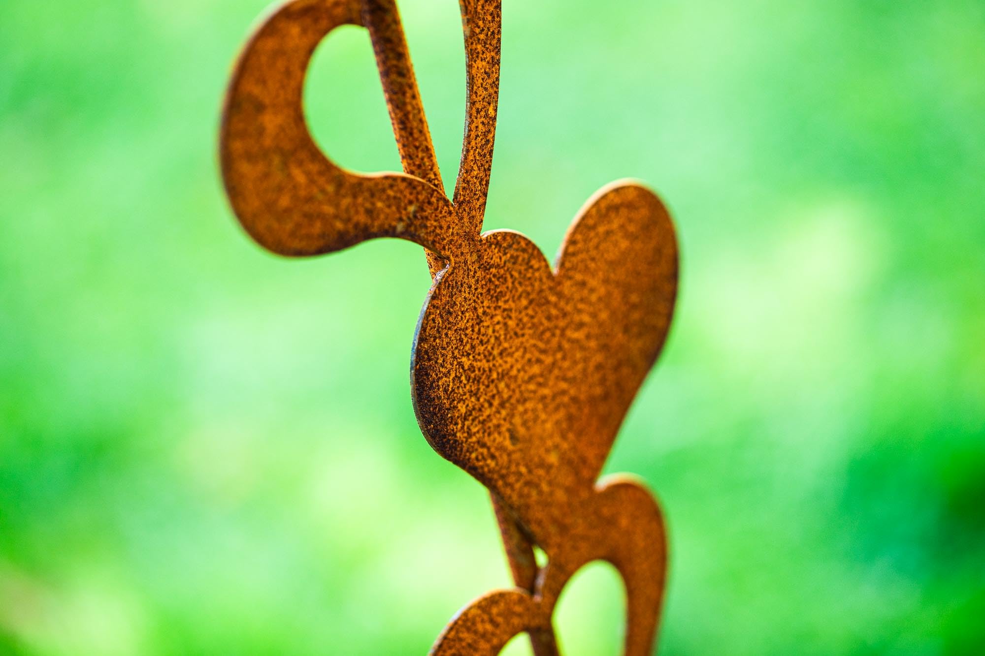Decorazione arrugginita da giardino a forma di cuore, 118 cm