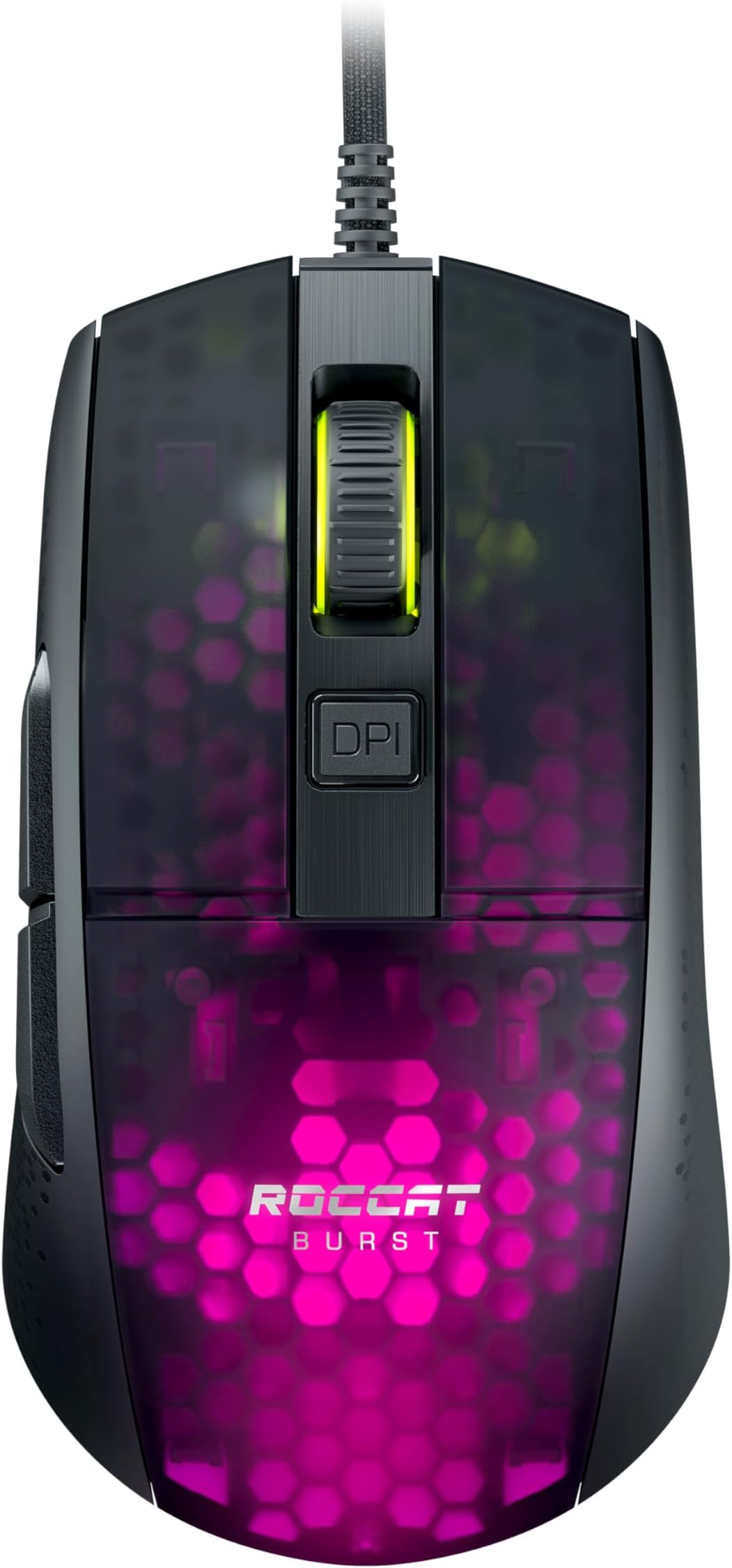 Burst Pro PC Gaming Mouse, Optical Switches, Super Lightweight Ergonomic Wired Computer Mouse, RGB Lighting, Titan Scroll Wheel, Bionic Shell, Claw Grip, Owl-Eye Sensor, 16K DPI, Black