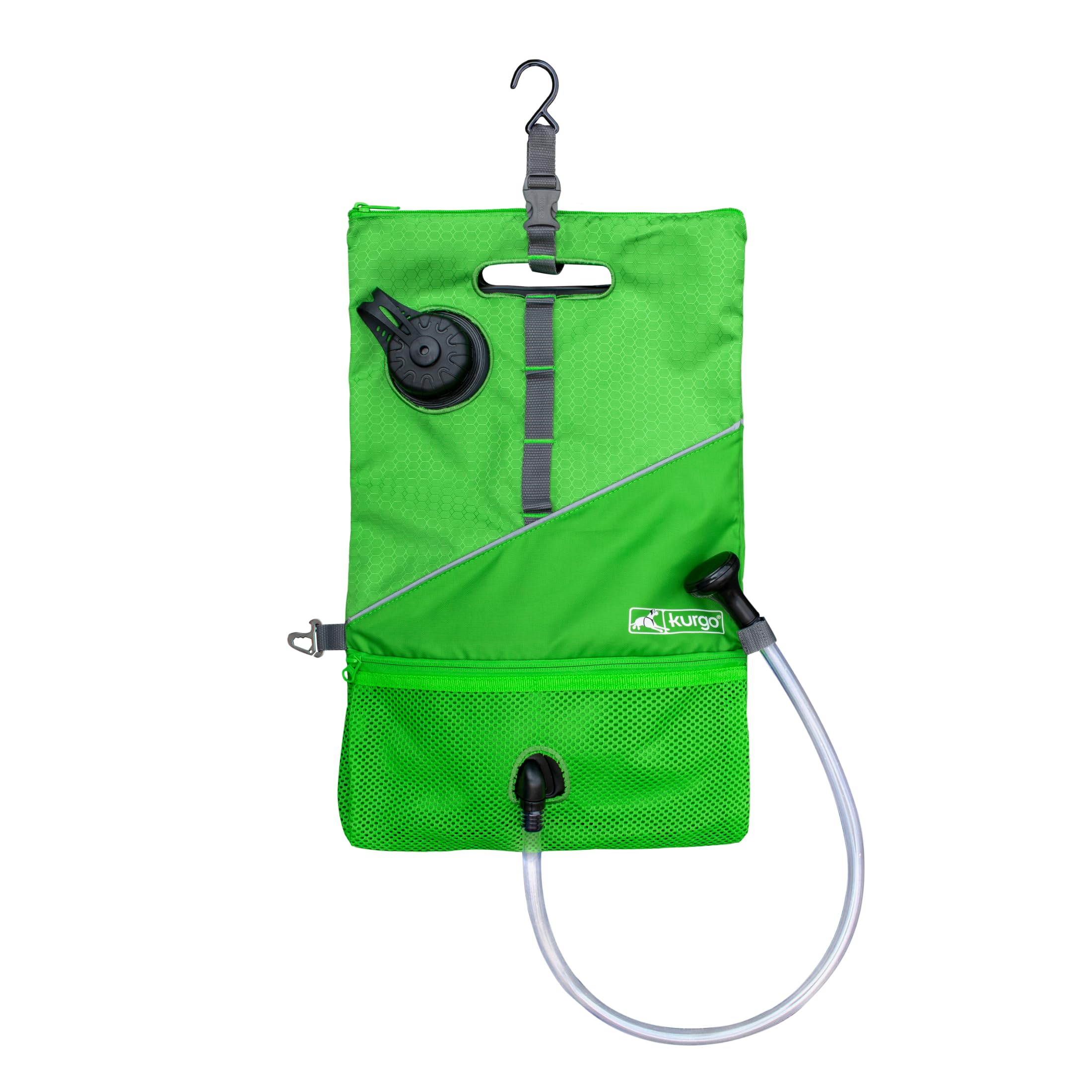 Kurgo Go Shower Portatile per Cani, Doccia da Campeggio, Gronda per Cani all'aperto, Soffione per Doccia, Gronda per Escursionismo, capacità 6 Litri