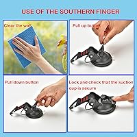 Vista 3 de 4 piezas de anclaje de ventosas resistentes con ganchos, accesorios de succión fuerte al aire libre para camping, accesorio de lona para toldo