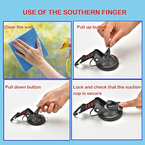 Miniatura 3 de 4 piezas de anclaje de ventosas resistentes con ganchos, accesorios de succión fuerte al aire libre para camping, accesorio de lona para toldo