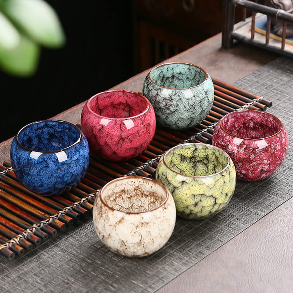 HEMOTON Tasse à Thé en Céramique Kung Fu Tasse de Thé à Café Chinois Poterie Tasses de Thé en Porcelaine Tasse de Thé Asiatique Tasse Japonaise Green