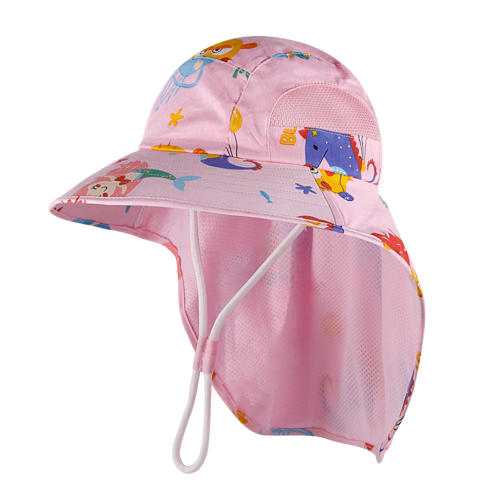 MK MATT KEELY Sombrero de Playa con ala Ancha para Bebés Niños Niñas 2-8 Años Gorro de Verano Seco RáPido UPF 50+ Protección del Cuello