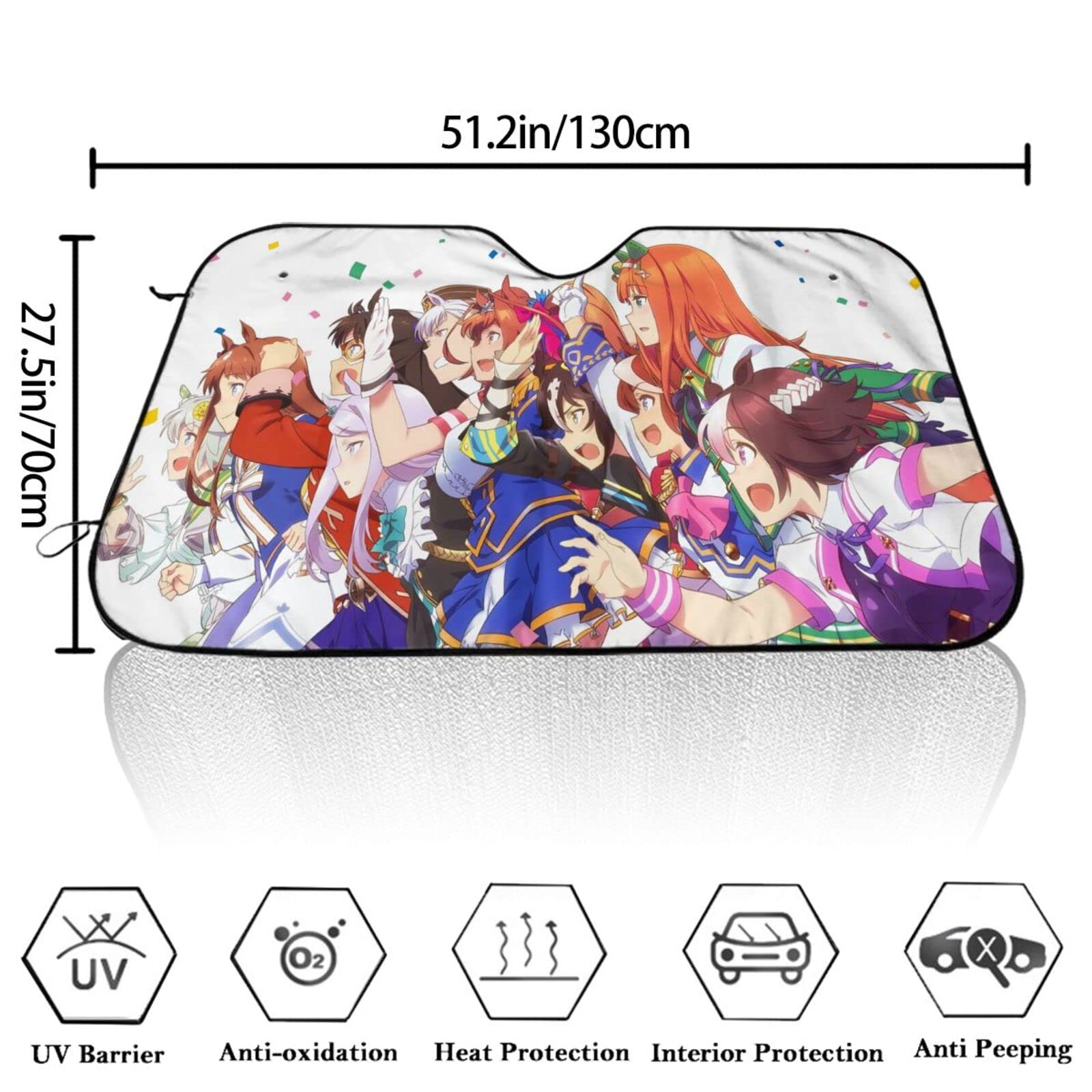 Amazon.co.jp: ウマ娘 サンシェード 車のフロントガラスの日よけに汎用