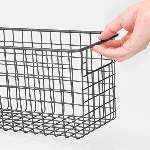 Miniatura 9 de mDesign - Canasta de alambre metálico para organizar y almacenar alimentos