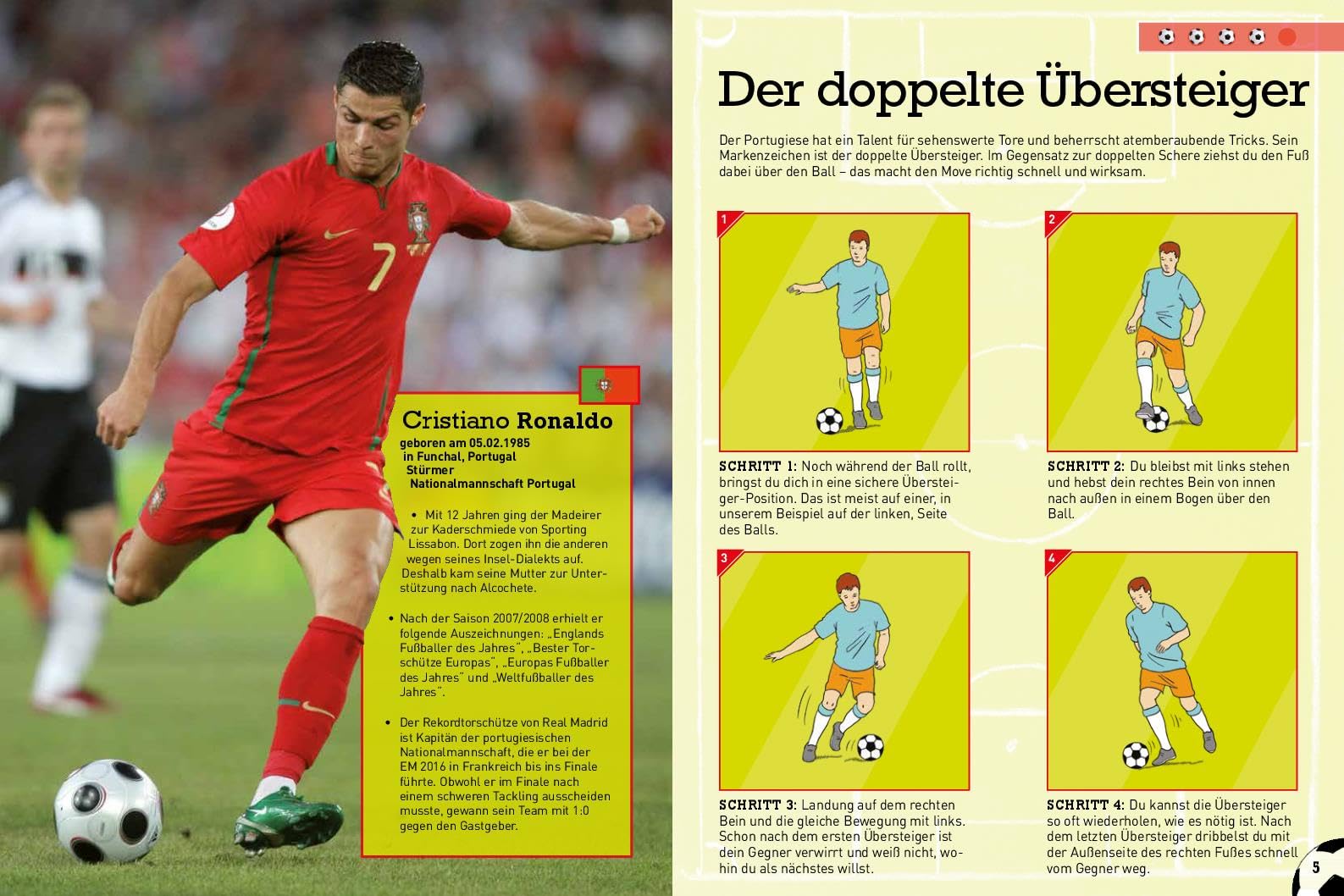 Die besten Fußballtricks I Fussball Buch für Kinder ab 7 Jahren: Mit Poster. Dribbeln, passen, schießen - Geschenk für Jungen + Mädchen