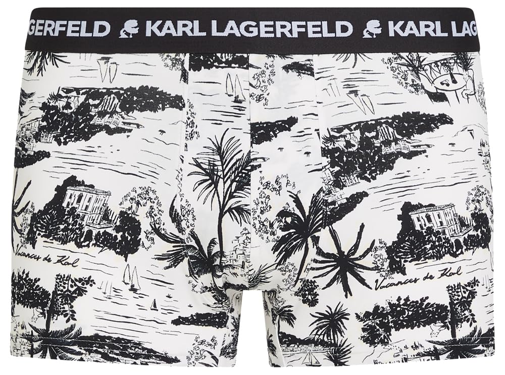Karl Lagerfeld pack 3 bóxers de hombre estampados tipo trunk cómodos 8