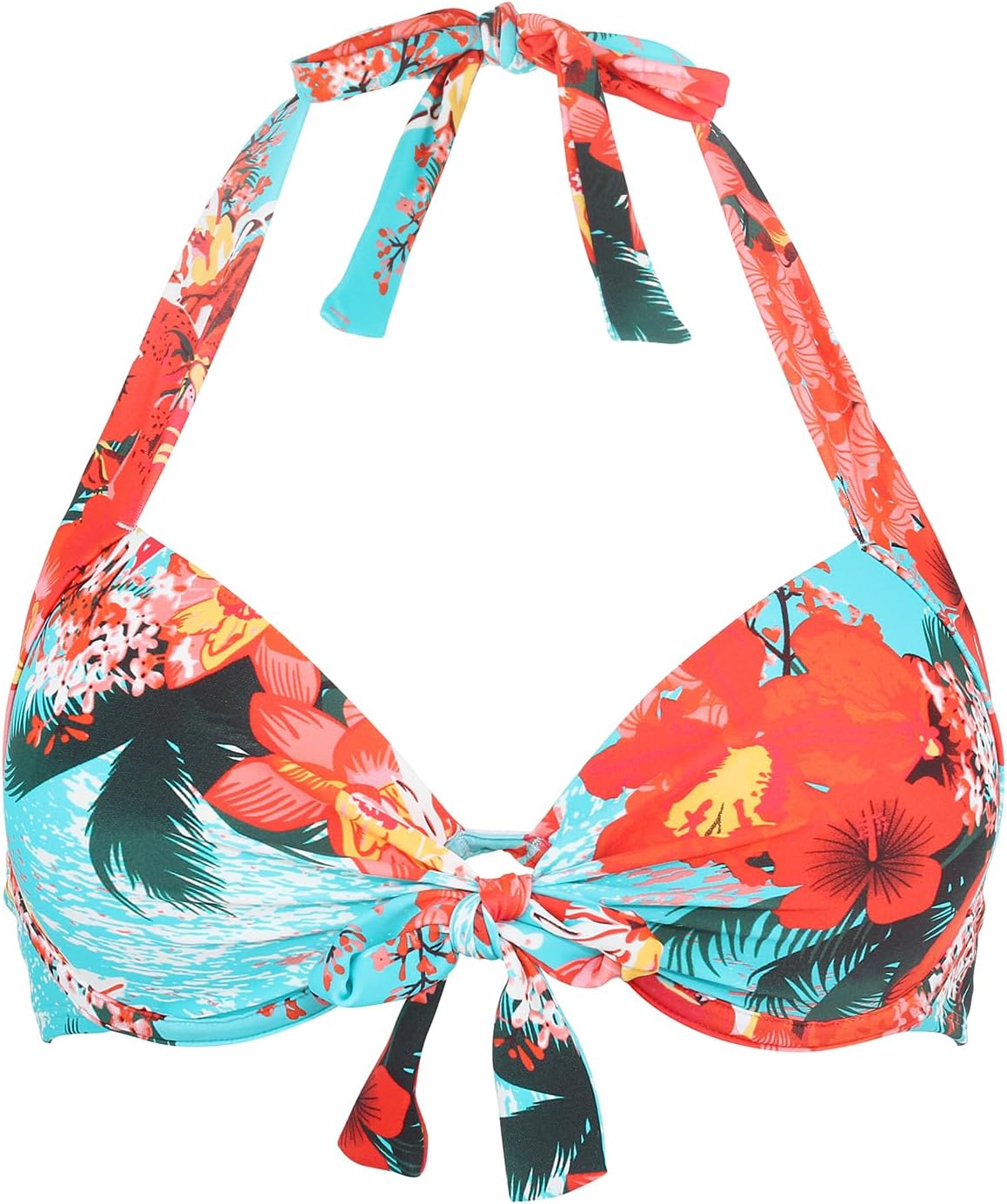 Women's Push Up Bikini Top Knot Front Underwire Bathing Suit