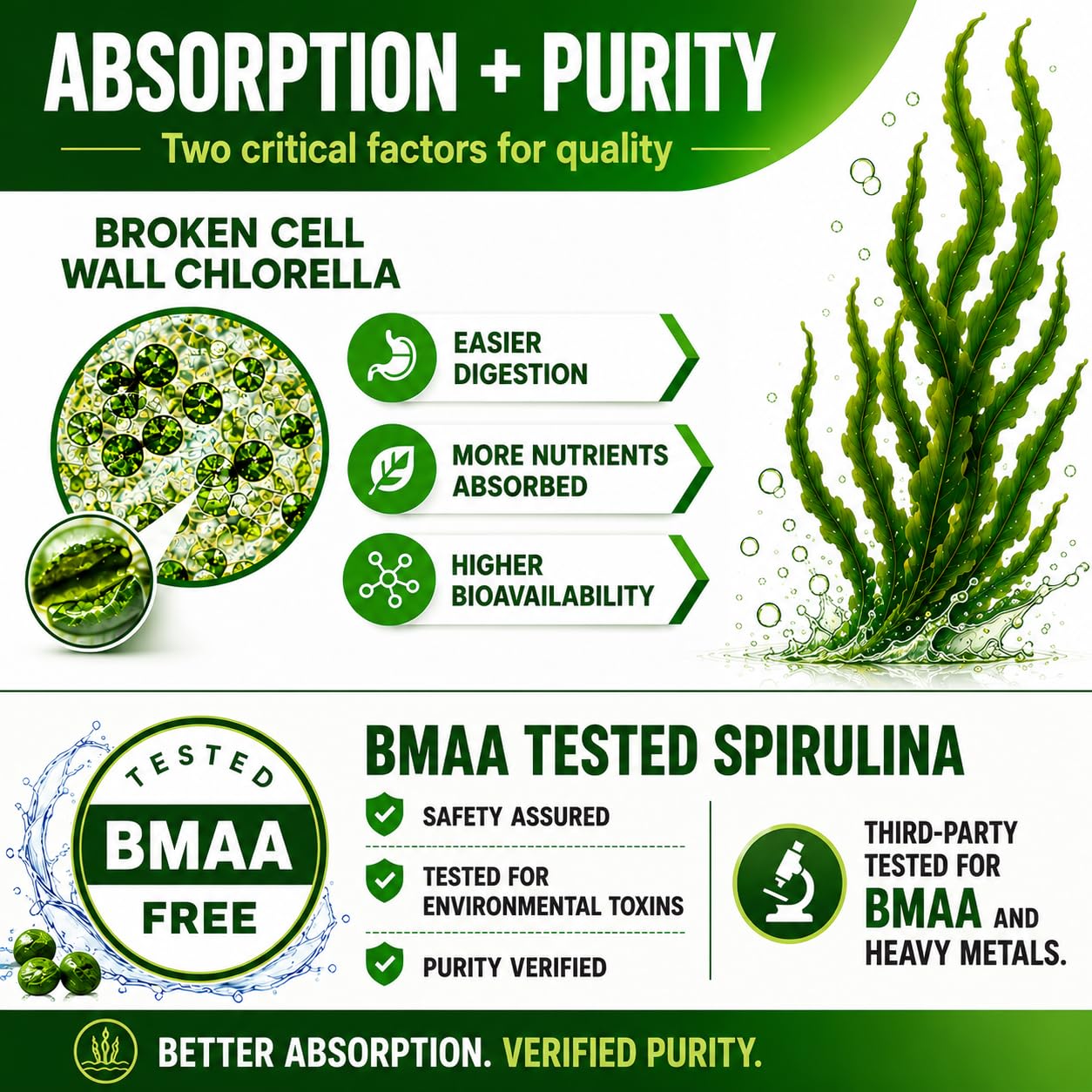 HCL HERBAL CODE LABS Essential Amino Acids Plant Based Supplement | All 9 EAAs & BCAAs | from Organic Spirulina, Chlorella & Beet Root | Made in USA | Vegan Amino Acids Capsules — Amazon image 7
