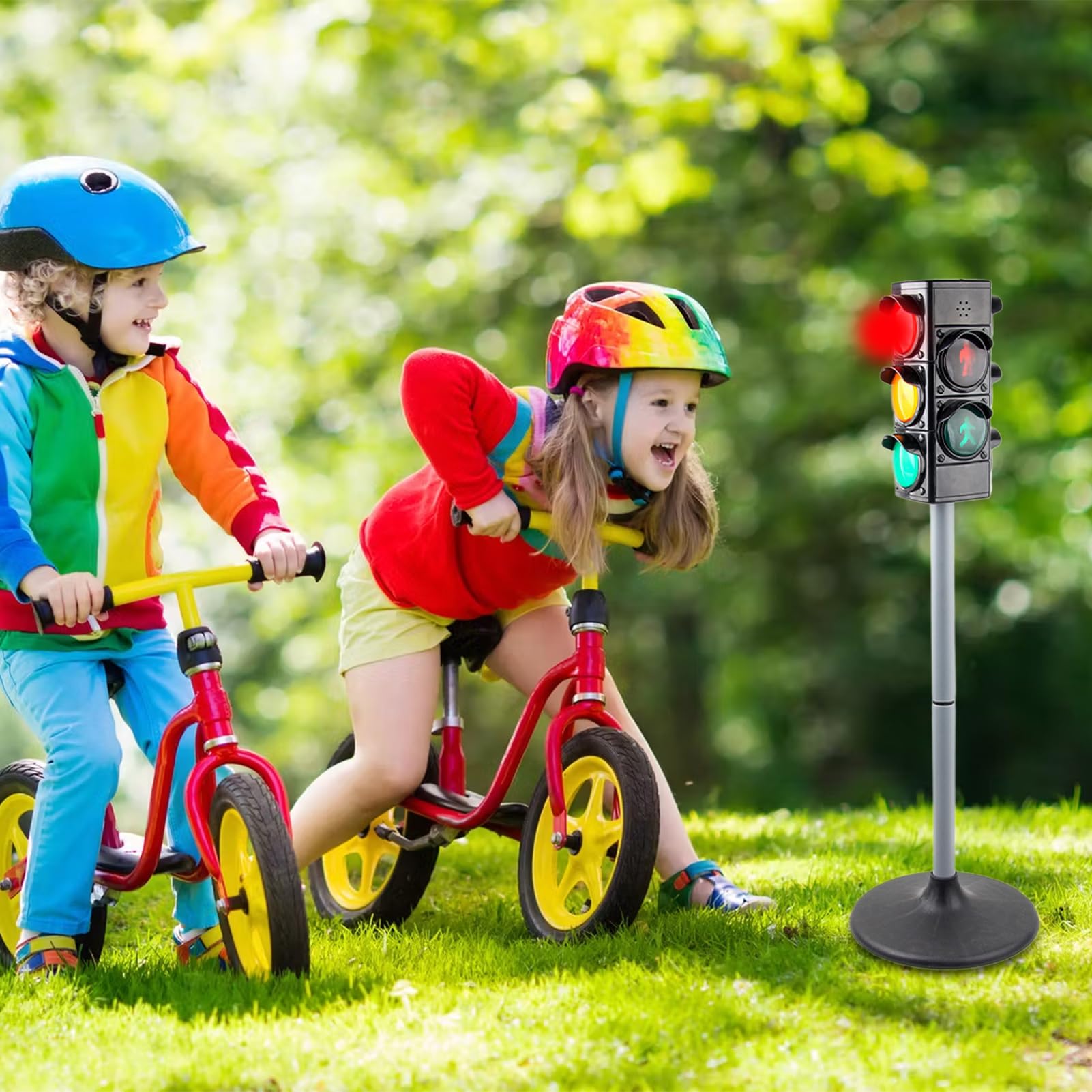 Generisch Ampel, Ampelspielzeug | Verkehrsstopplicht für Kinder | Lampen für Stoßzimmer -Zimmer, interaktives Lern- und Bildungsspielzeug, Vorschulaktivitäten für Outdoor