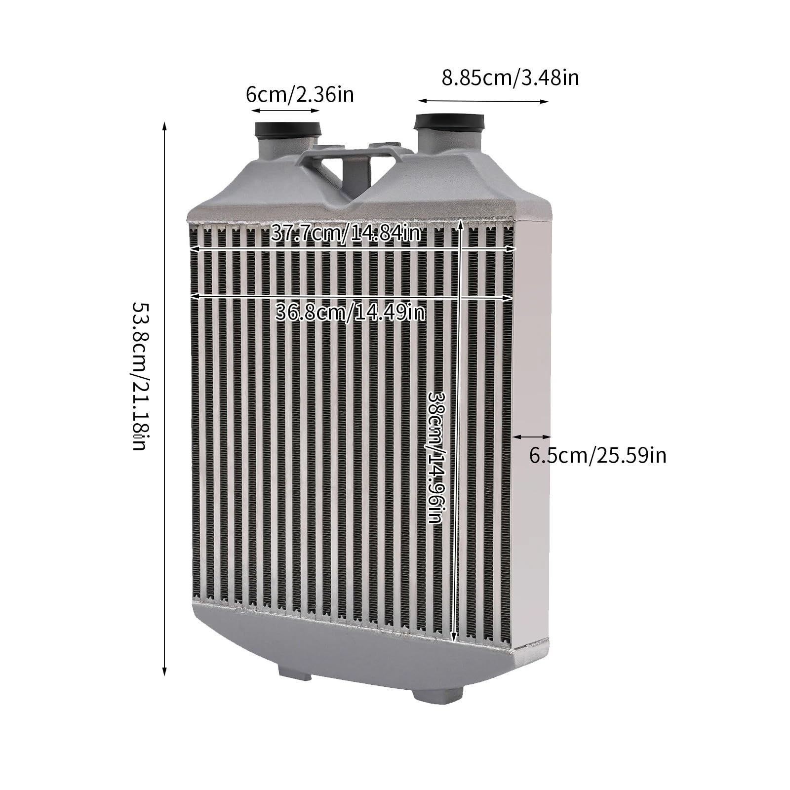 Intercooler samochodowy Uniwersalny samochodowy układ chłodzenia 60 psi Typ rury przedniej Intercooler Turbina Chłodzenie powietrzem obciążonym w celu rozproszenia ciepła
