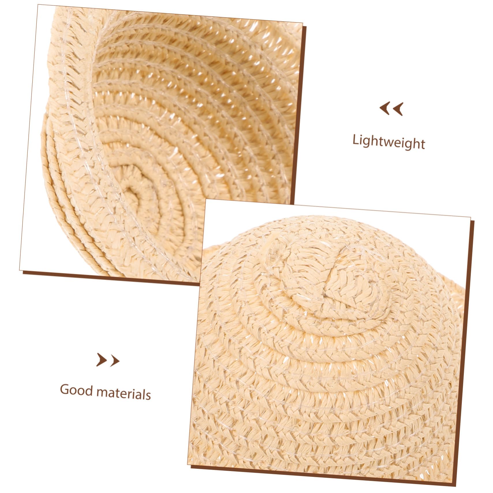 SUPVOX Cappello Di Paglia Intrecciata Per Di Mini Cappello Di Casa in Miniatura in Miniatura Artigianato Cappelli