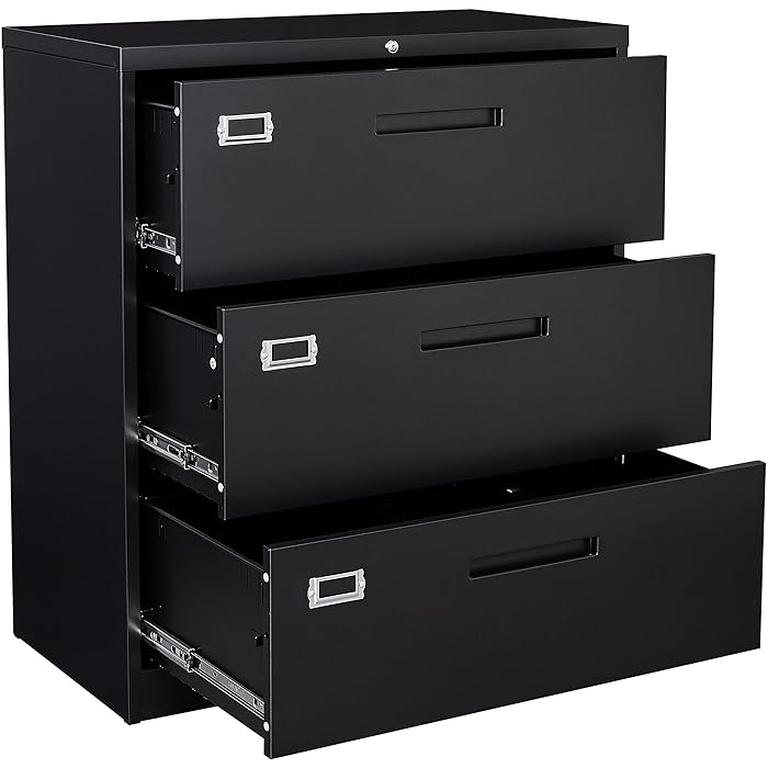 Buy Fesbos 3 Drawer Lateral File with Lock,Large Metal Vertical