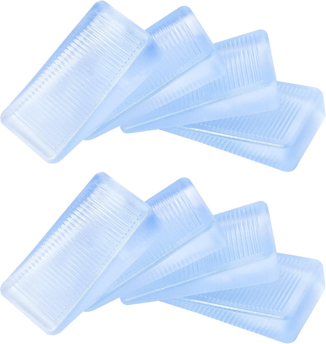 ZZRANYE 8 Pcs Rubbery Clear Table & Bed Leveling Wedges, Home Improvement Kit with Toilet & Hot Tub Shims, DIY Wedge Levelers (10mm)