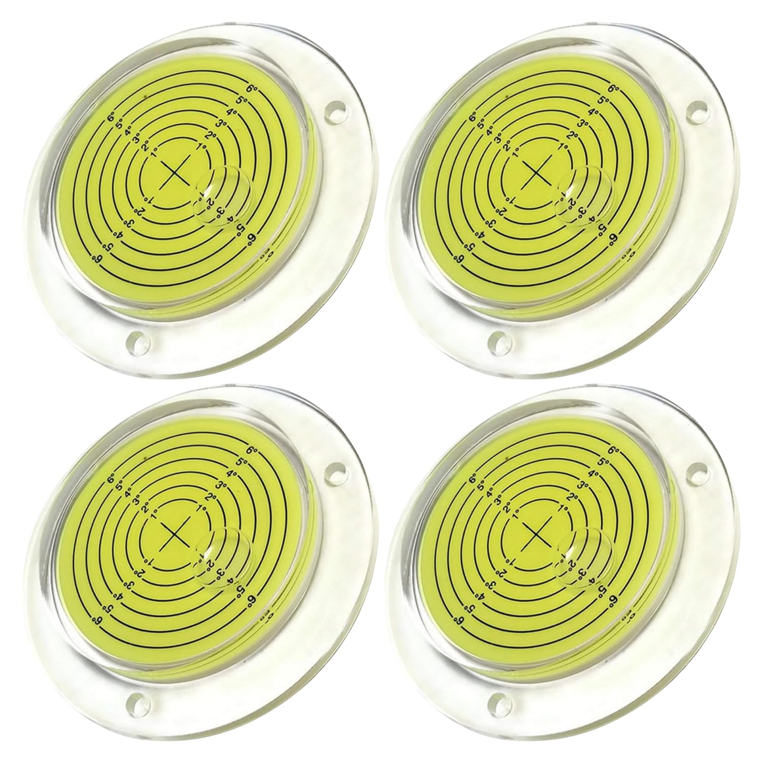 Dunnet Tools Bullseye Spirit Level | 50mm High Precision Mini Spirit Level, Small Circular Bubble Level for Caravan, Boat, Campervan, Turntable, and DIY | Magnetic, Universal Leveler Tool |(Pack of 4)