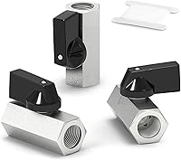 Vista 15 de GASHER 6 piezas de válvula de bola de latón mini de 1/4 pulgada, interruptor de apagado, rosca NPT de 1/4 pulgada macho x hembra para tubo de ajuste