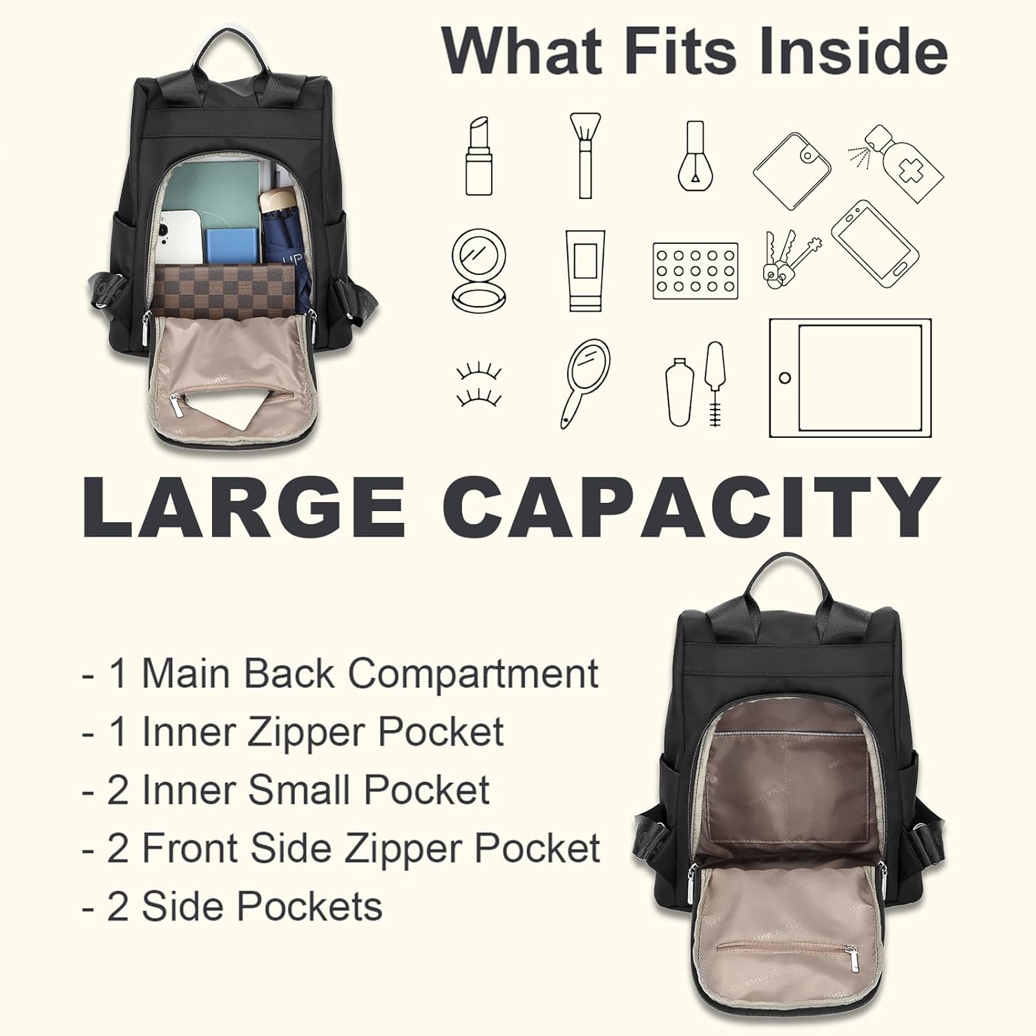 モニカミューズミニバックパックパース、盗難防止ファッションデザイナートラベルバッグ、スタイリッシュなデイパック、大学の買い物、仕事、