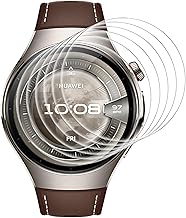 GIOPUEY Screen Protector for Huawei Watch 5 46 mm, Pack of 6, HD Ultra Thin Film, Flexible Screen Protector, Anti-Scratch, Anti-Reflective, Transparent