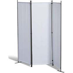 Paneles Decorativos Separador De Ambientes GRASEKAMP Qualität seit 1972 - Biombo de 3 Piezas, Panel de separación, protección Visual, balcón, Color Blanco