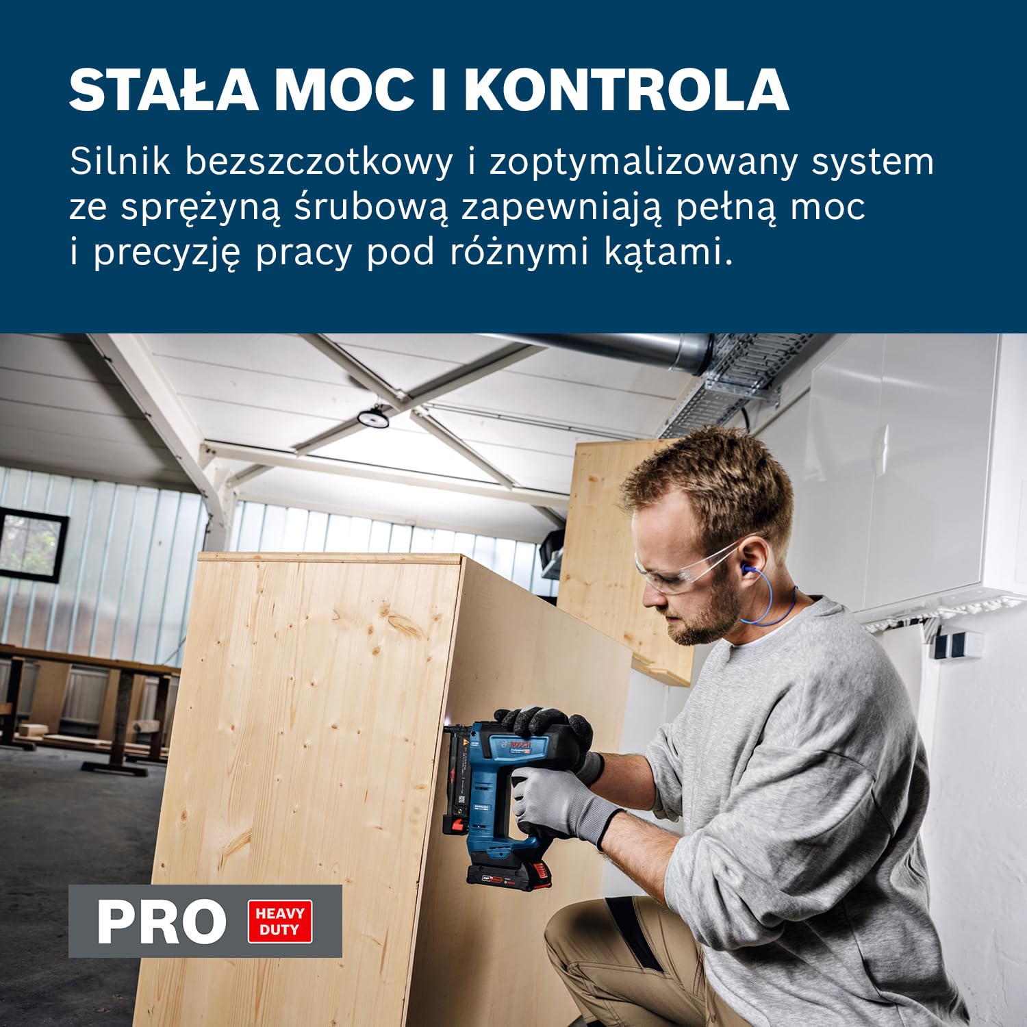 Bosch Professional 18V System Akumulatorowa gwoździarka do drewna GNH 18V-35 (minimalny odrzut, silnik bezszczotkowy, zaczep do paska)