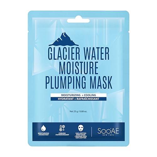 Soo'AE Glacier Water Moisture Plumping Mask 1 ea - Mascarilla facial hidratante refrescante Glaciar Mascarilla facial hidratante Cuidado de la piel