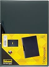 Idena 300554 - Clip Mappe für DIN A4 aus Polypropylen, transluzent schwarz, Klemmmappe, 1 Stück