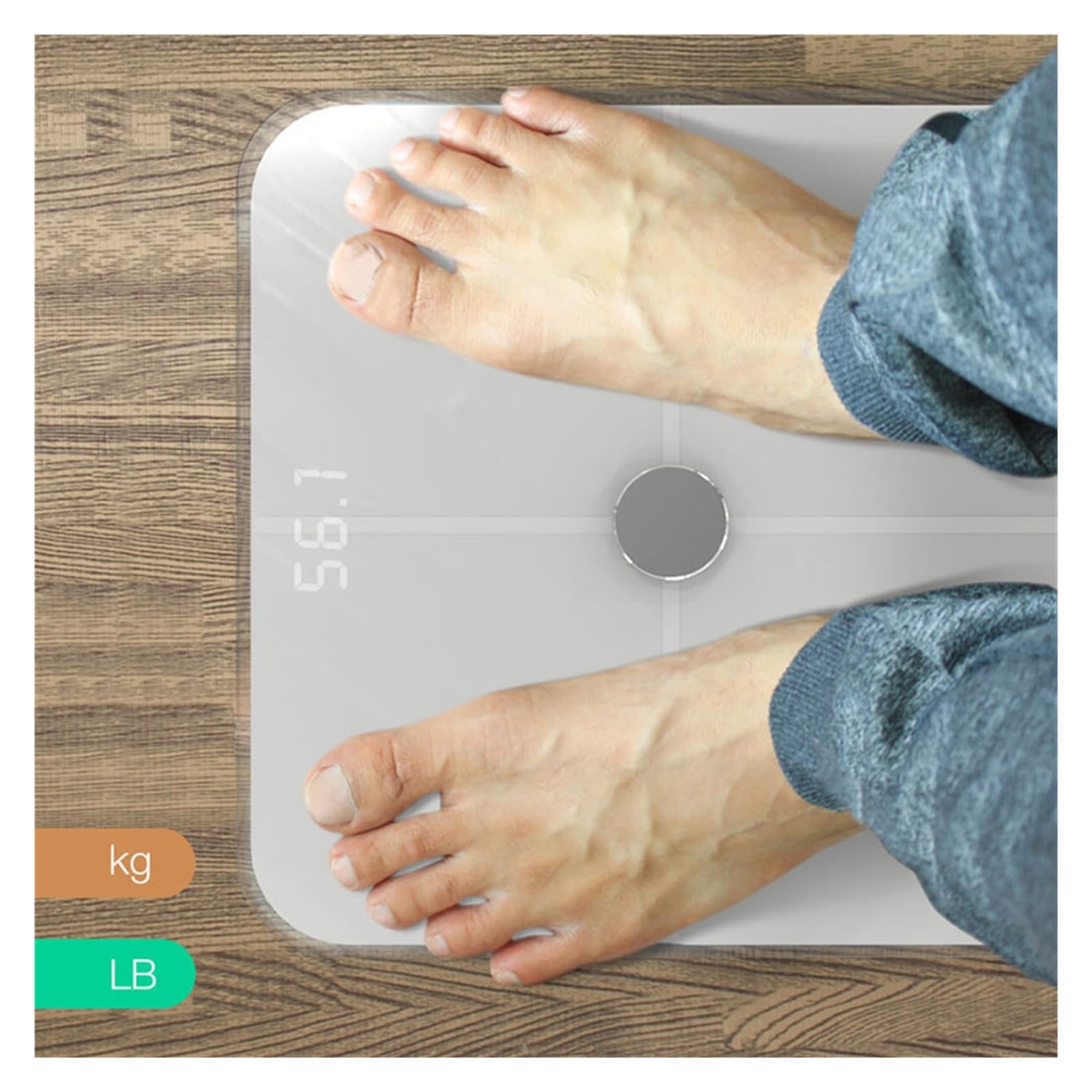 Bilancia Elettronica Intelligente For Grasso Corporeo Bluetooth Analisi Dei Dati Dello Schermo LED Preciso E Facile Da Leggere