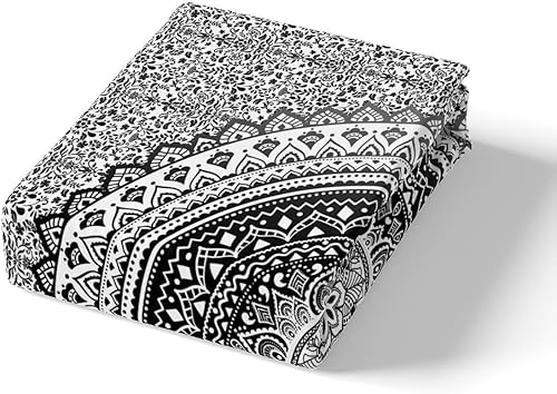 Miniatura 36 de Castle Fairy Juego de funda de edredón de mandala rosa, tamaño individual, juego de ropa de cama bohemio de cachemira para niños, adolescentes