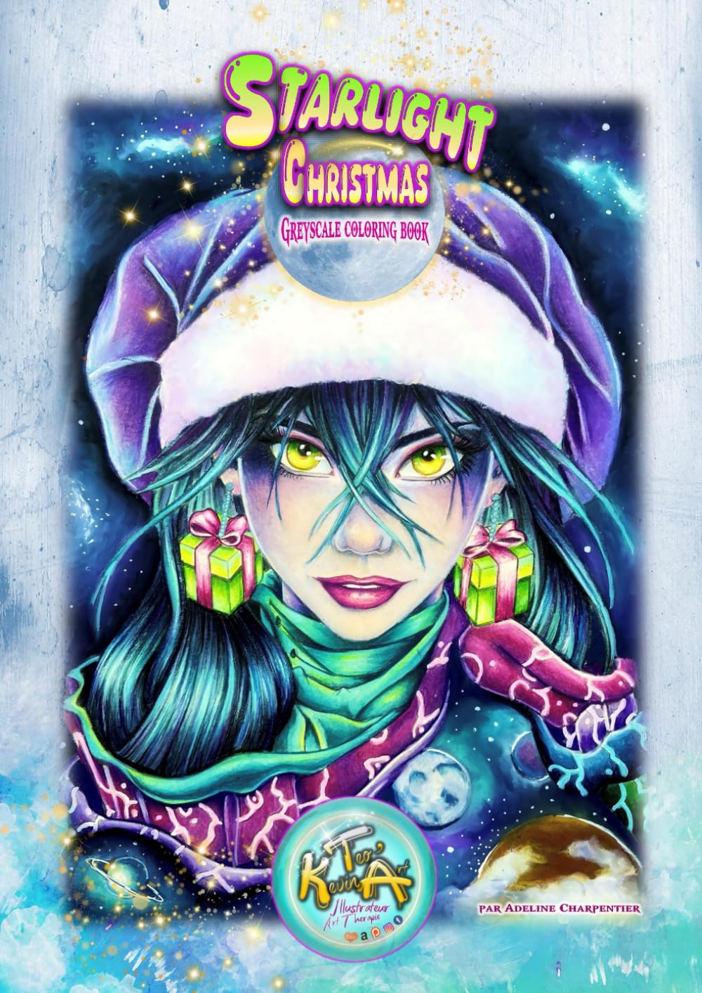 Starlight Christmas: Greyscale Coloring Book