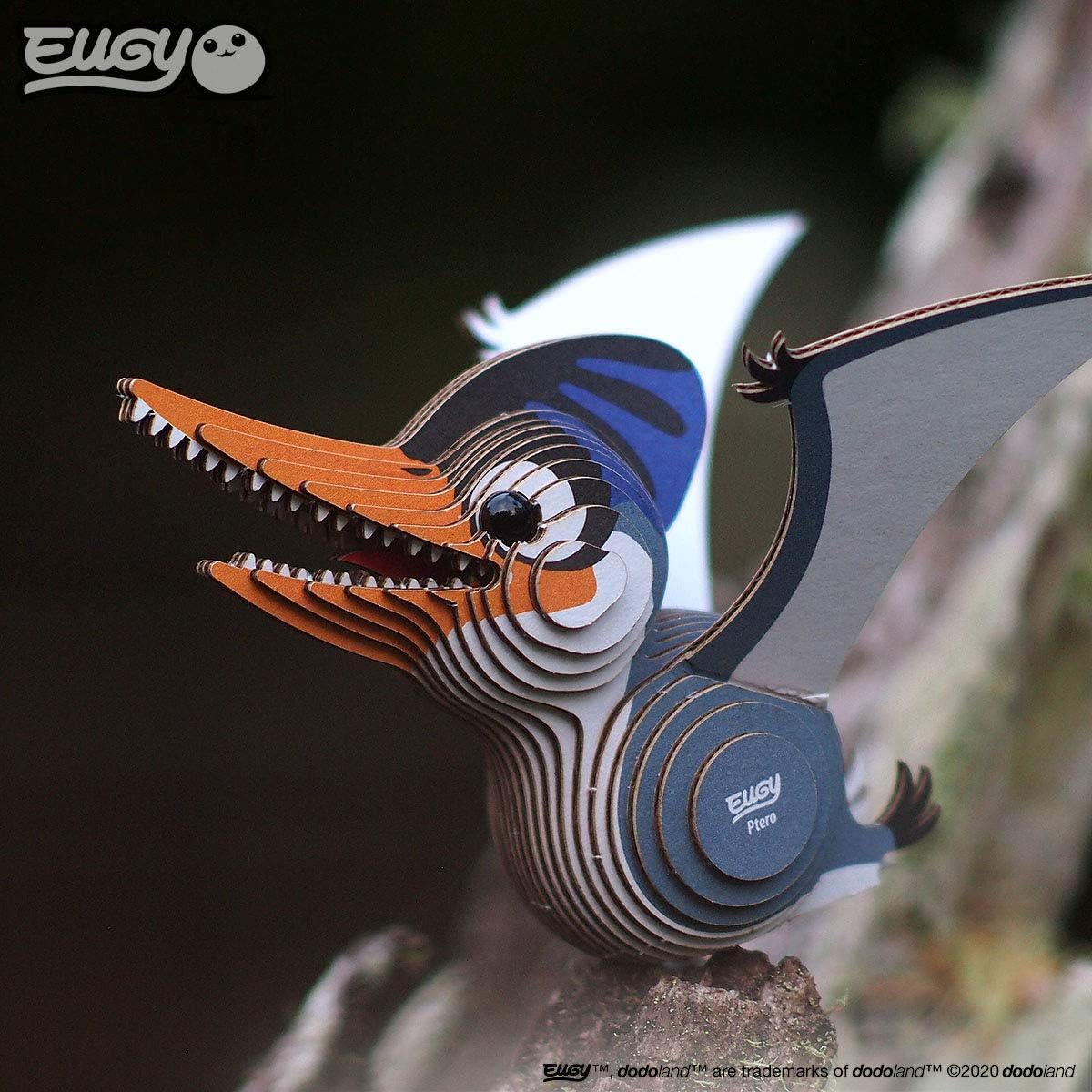 Eugy Pterodactyl Dinosaur 3D Puzzle, 30 Piece Eco-Friendly Educational Toy Puzzles for Boys, Girls & Kids Ages 6+