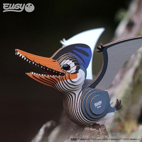 Miniatura 7 de EUGY 053 Ptero Eco-Friendly 3D Paper Puzzle Nuevo Sello