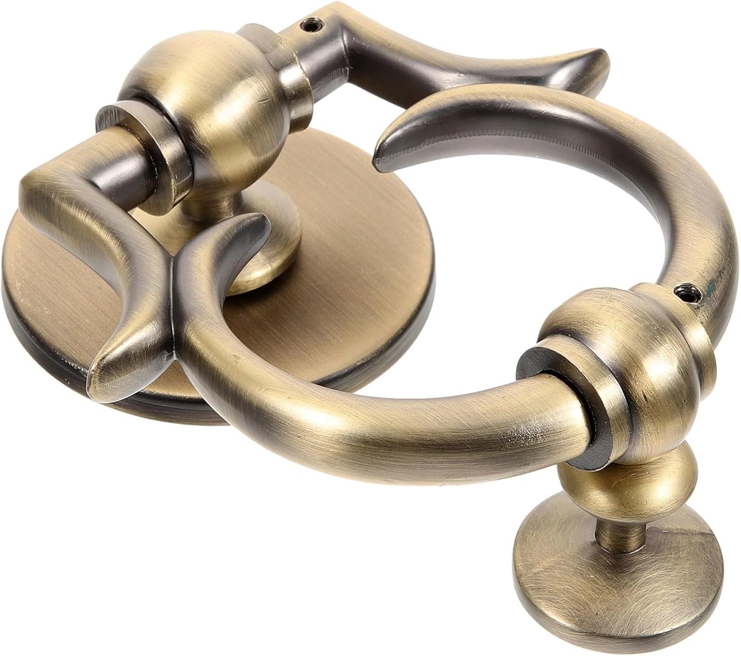 European Door Knocker Decorative Exterior Security Round Hardware Zinc Alloy Handle Front Classical, 350mm