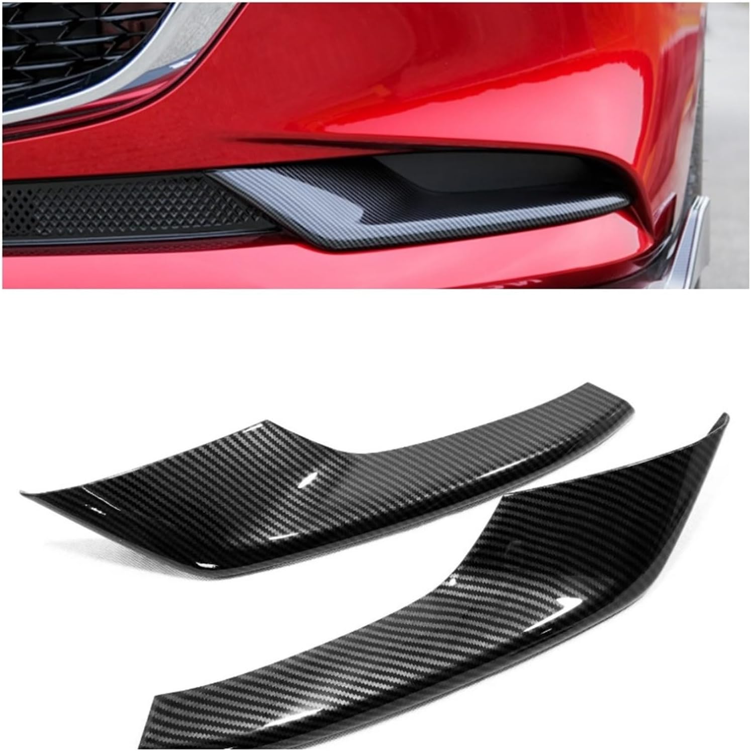 Car Front/Rear Fog Light Cover Trims Back Tail Bumper FogLight Lamp Molding Garnish Compatible For Mazda 3 Axela 2019 2020(A)