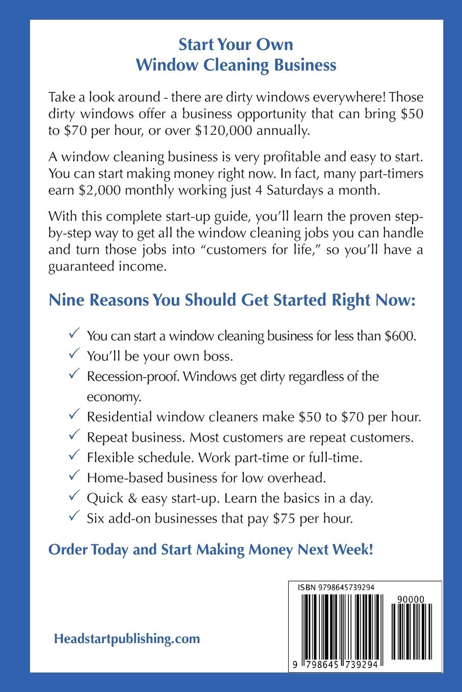 Start Your Own Window Cleaning Business: Wallin, Craig: 9798645739294:  Books - Amazon.ca