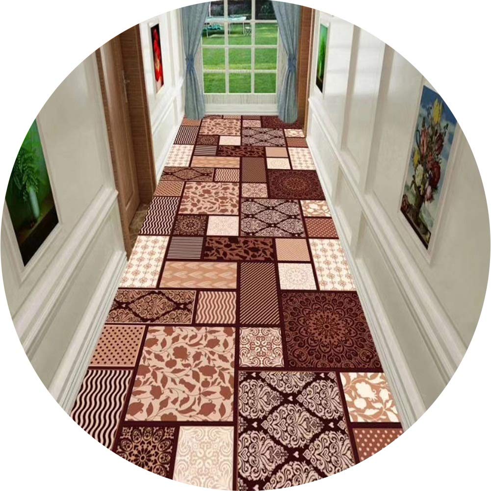 Tapis de couloir marron sur mesure de 6 mm d'épaisseur pour entrée