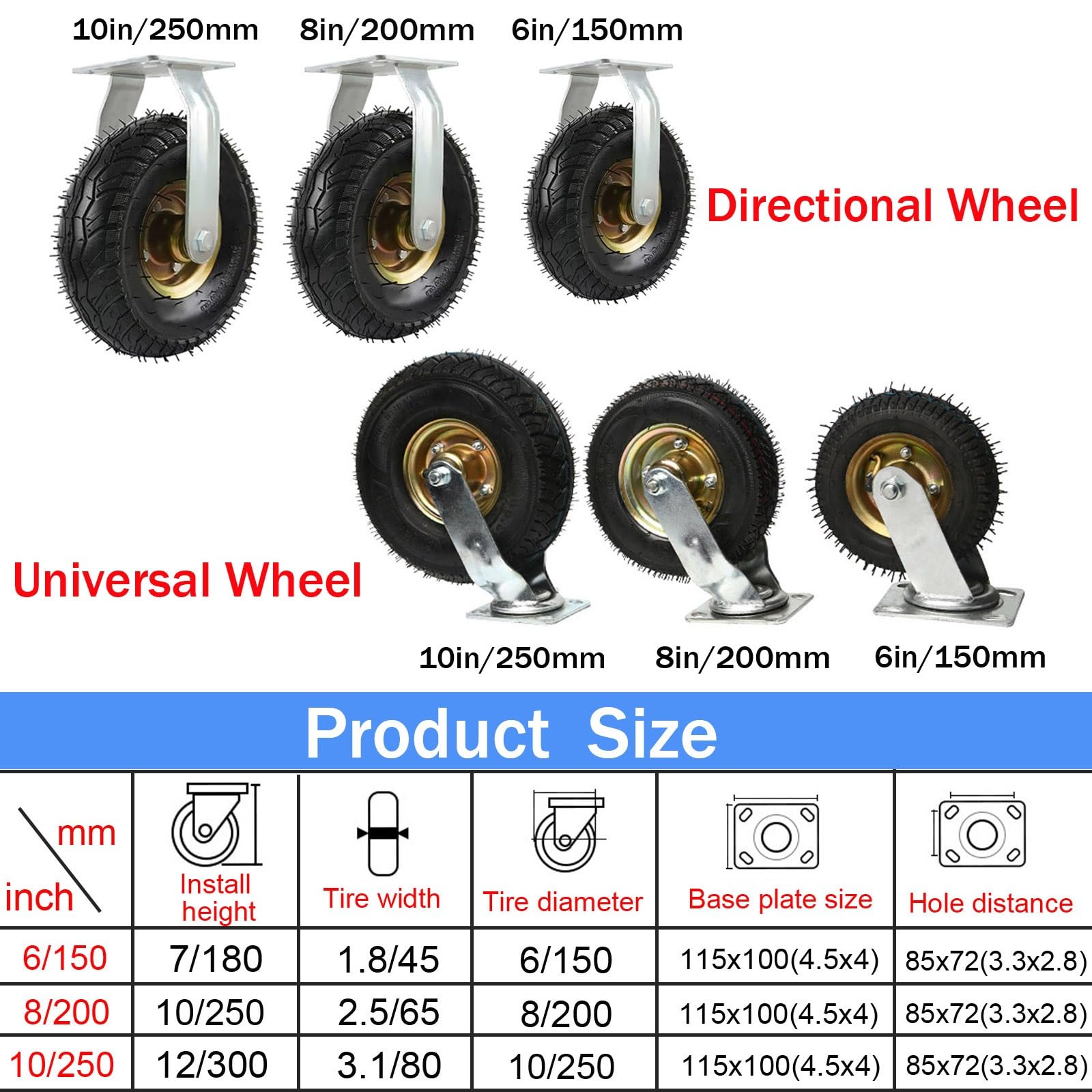 WORDFUN Heavy Duty Rodamientos, Industriales De La Carretilla De La Rueda, Rodamientos De Bolas De Empuje, Sin Desgaste En El Suelo, Ruedas De Carro De Mano, Poleas, Accesorios for Cochecitos