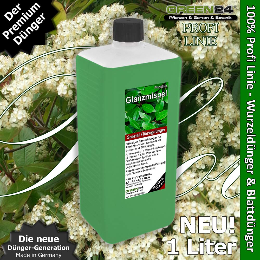 Photinia-Dünger XL 1 Liter Pflanzen Dünger für Glanzmispel Lorbeermispel Photinien