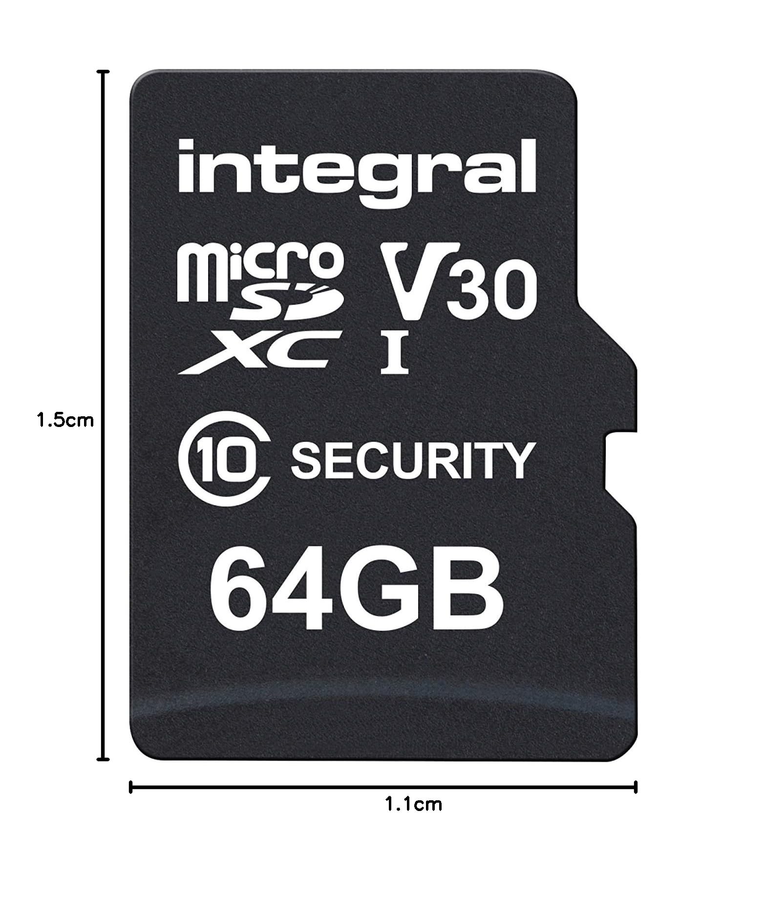 INTEGRAL SECURITY MICRO SD 4K V30 UHS-1 U3 64GB